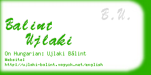 balint ujlaki business card