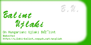 balint ujlaki business card